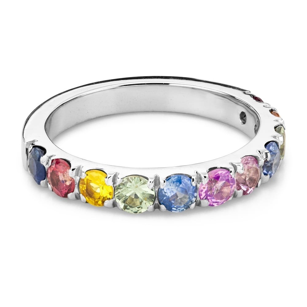 Engagement ring with gemstones "Colors 016"