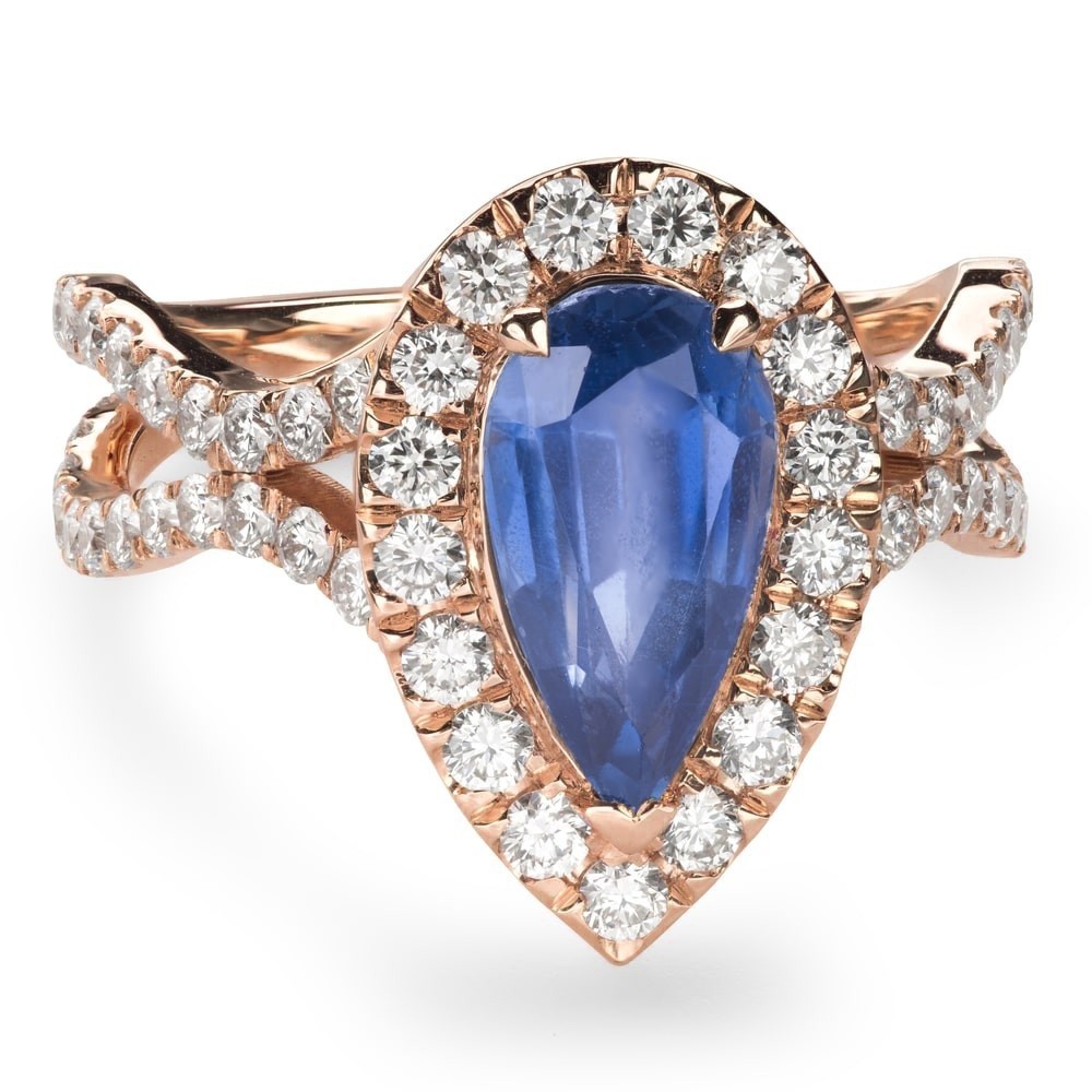 Engagement ring with gemstones "Colors 15"