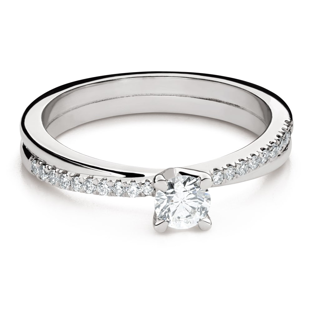 Engagment ring with brilliants "Intertwined destinies 37"