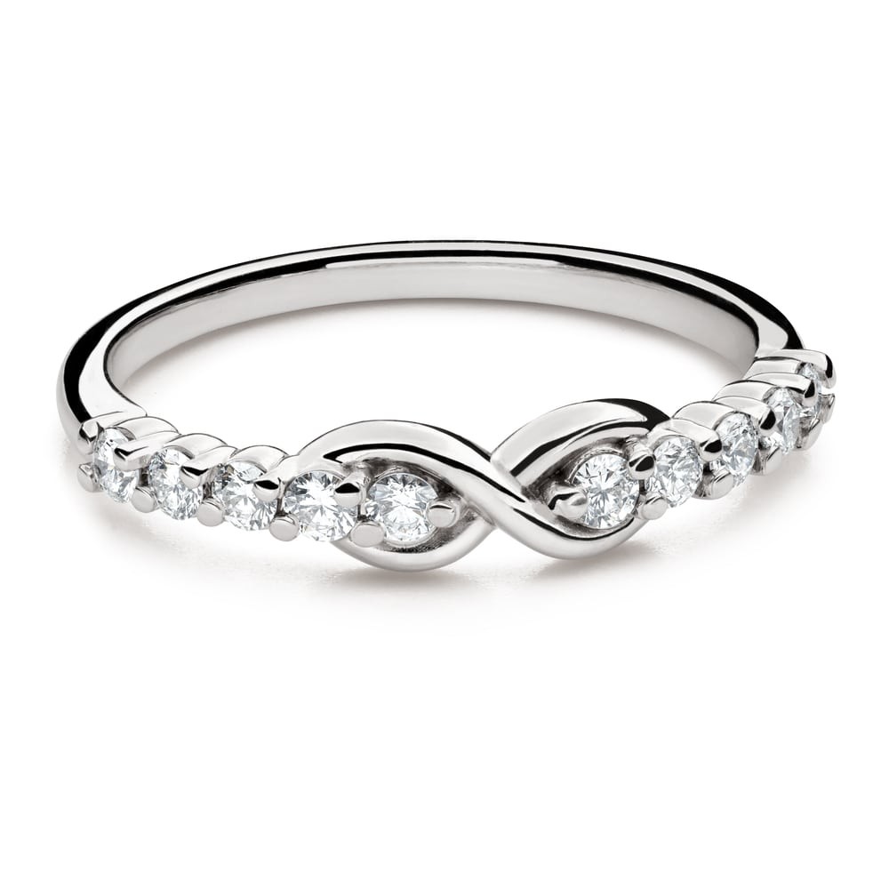 Gold ring with brilliants "Diamond strip 55"