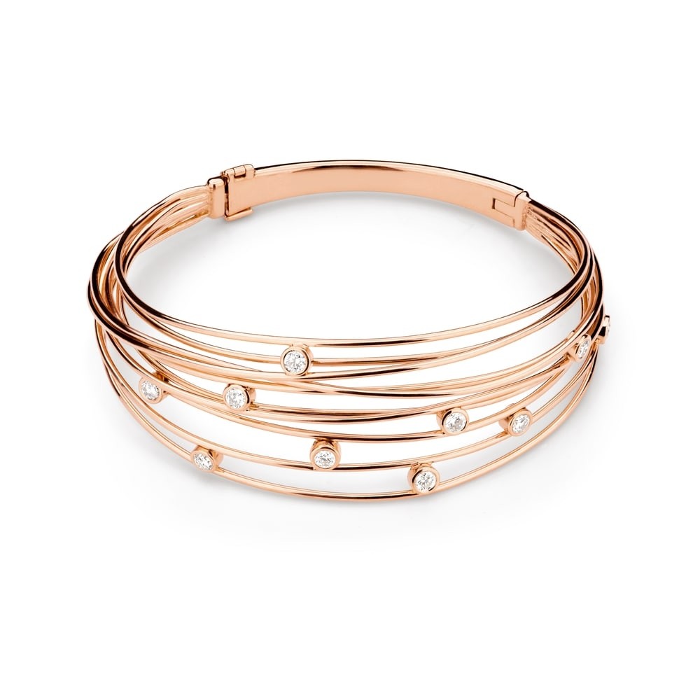 Gold bracelet with diamonds "Life 43"