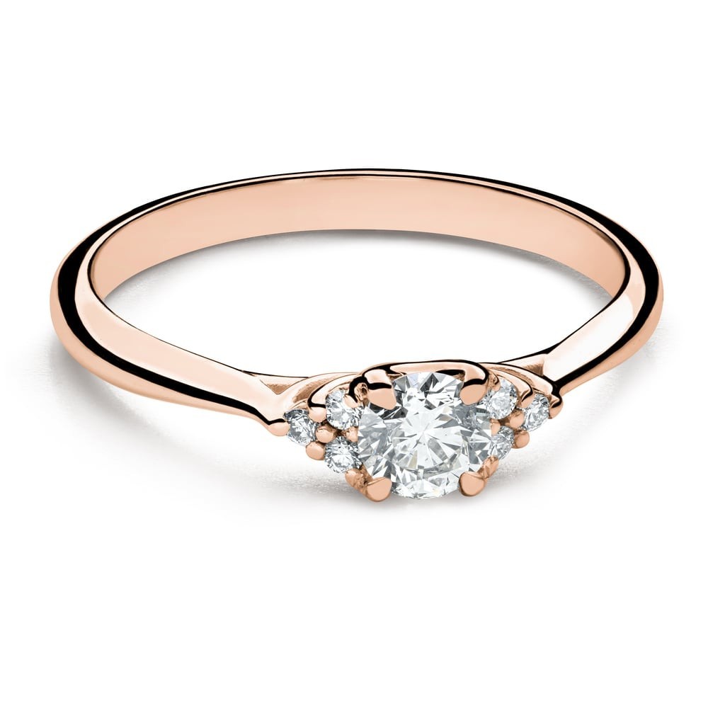 Engagment ring with brilliants "Diamond flower 9"