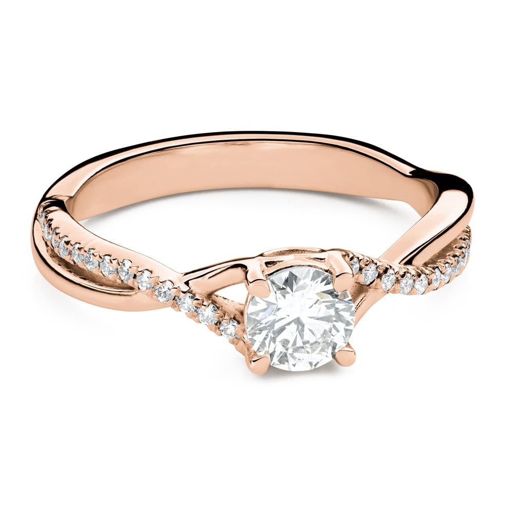 Engagment ring with brilliants "Intertwined destinies 60"