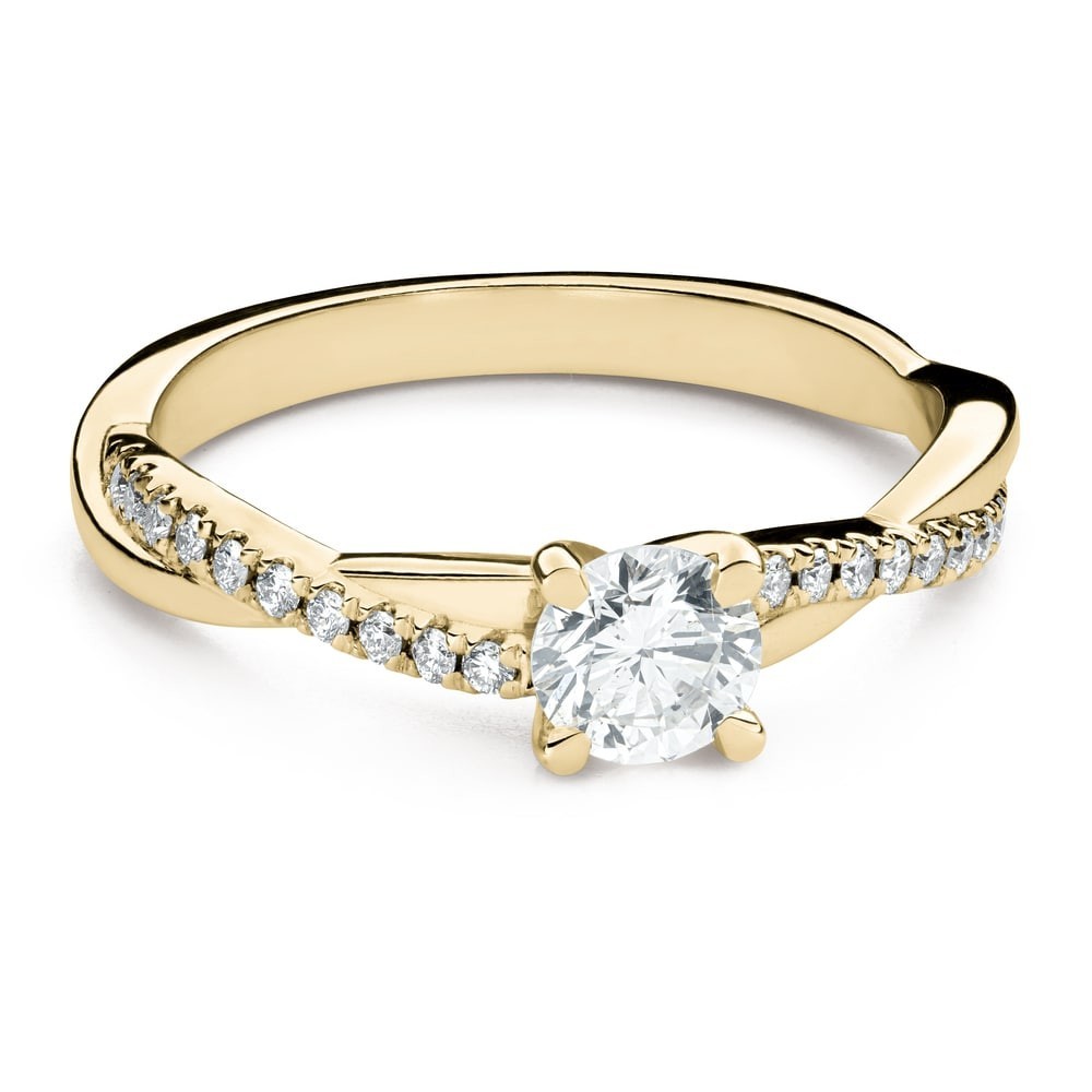 Engagment ring with brilliants "Intertwined destinies 56"