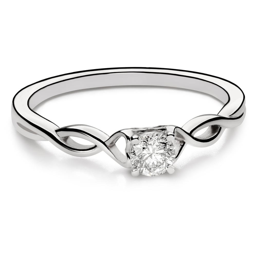 Engagement ring with brilliant "Intertwined destinies 7"