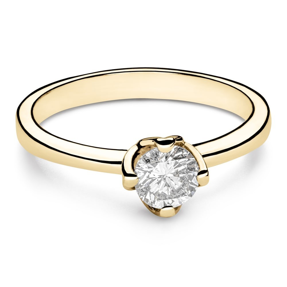 Gold ring with brilliant diamond "The only one 47"
