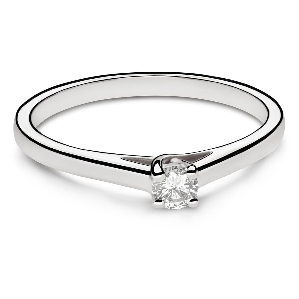Engagement ring with brilliant "Intertwined destinies 4"