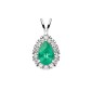 Gold pendant with gemstones "Emerald 112"