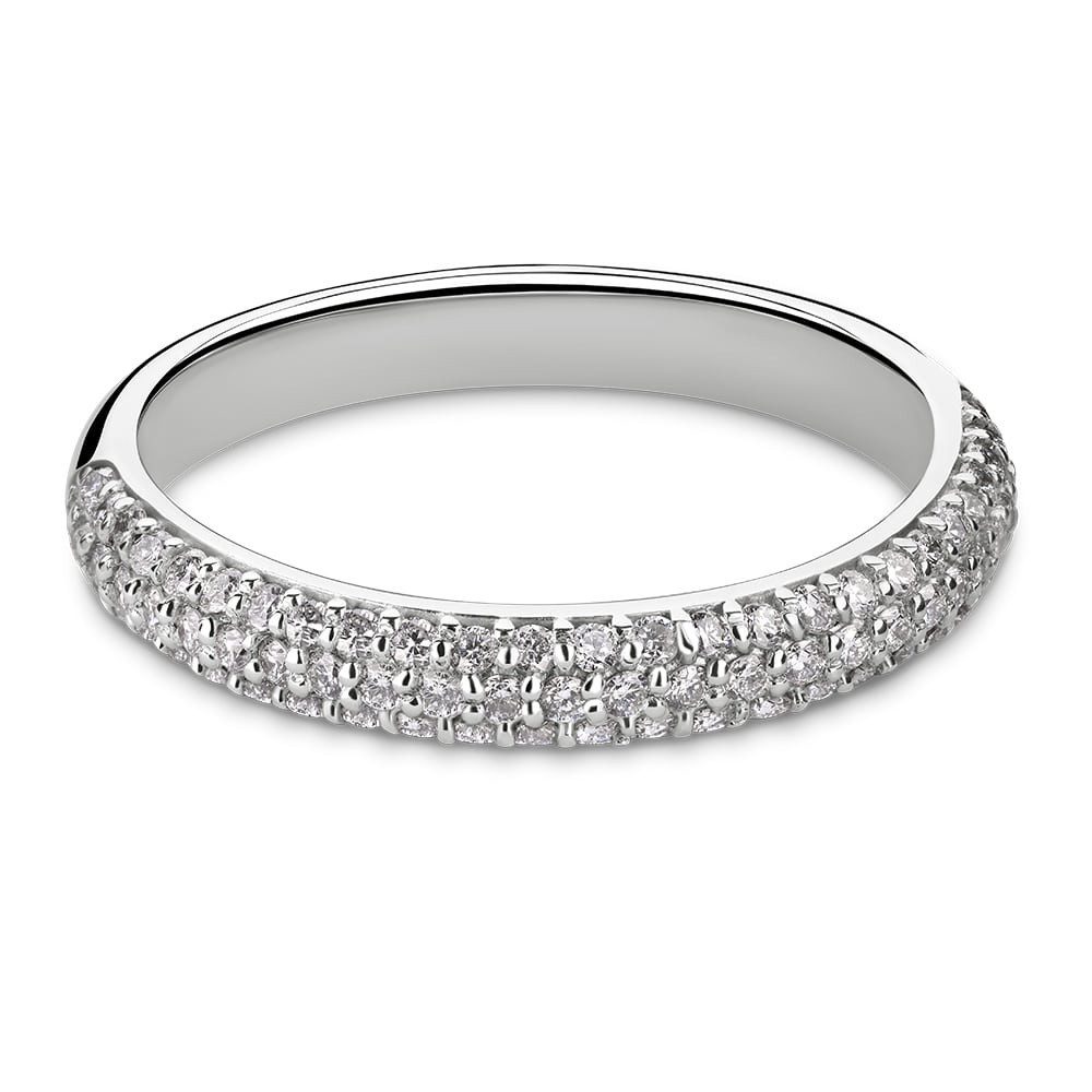 Gold ring with brilliants "Diamond strip 73"
