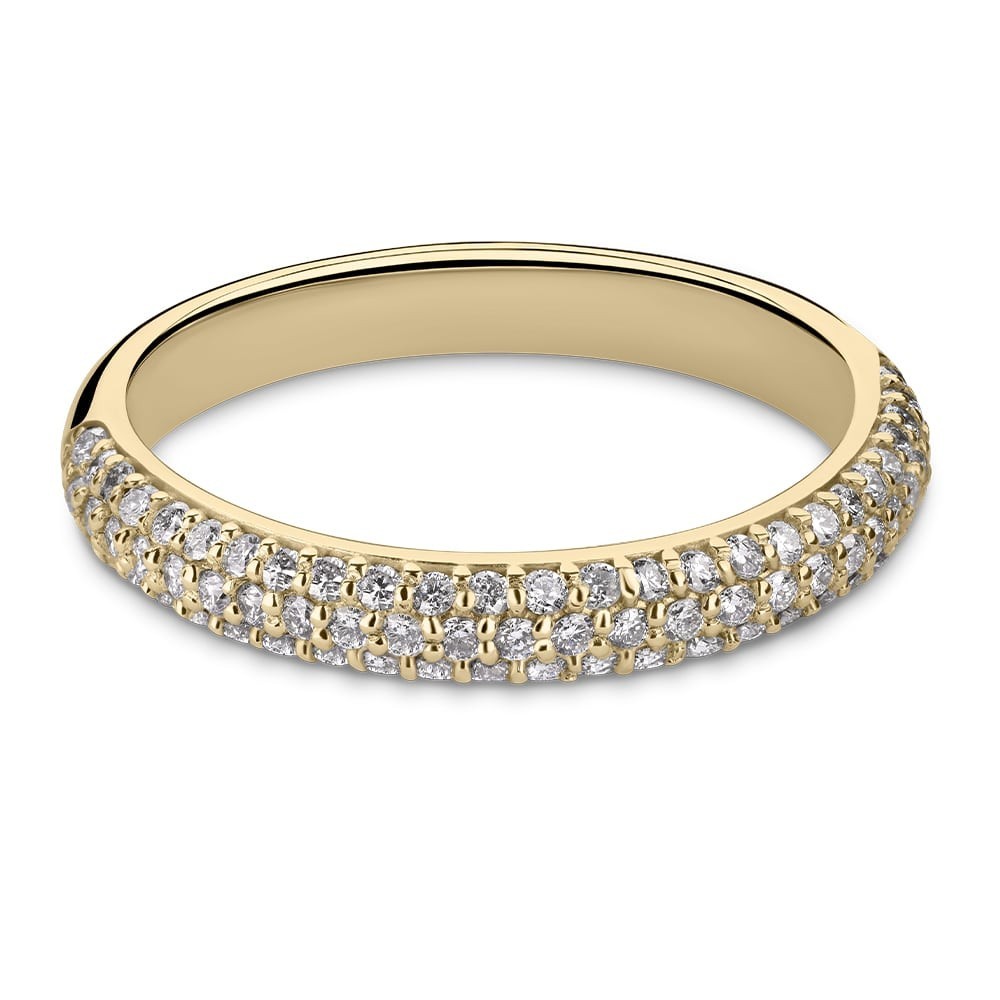 Gold ring with brilliants "Diamond strip 74"