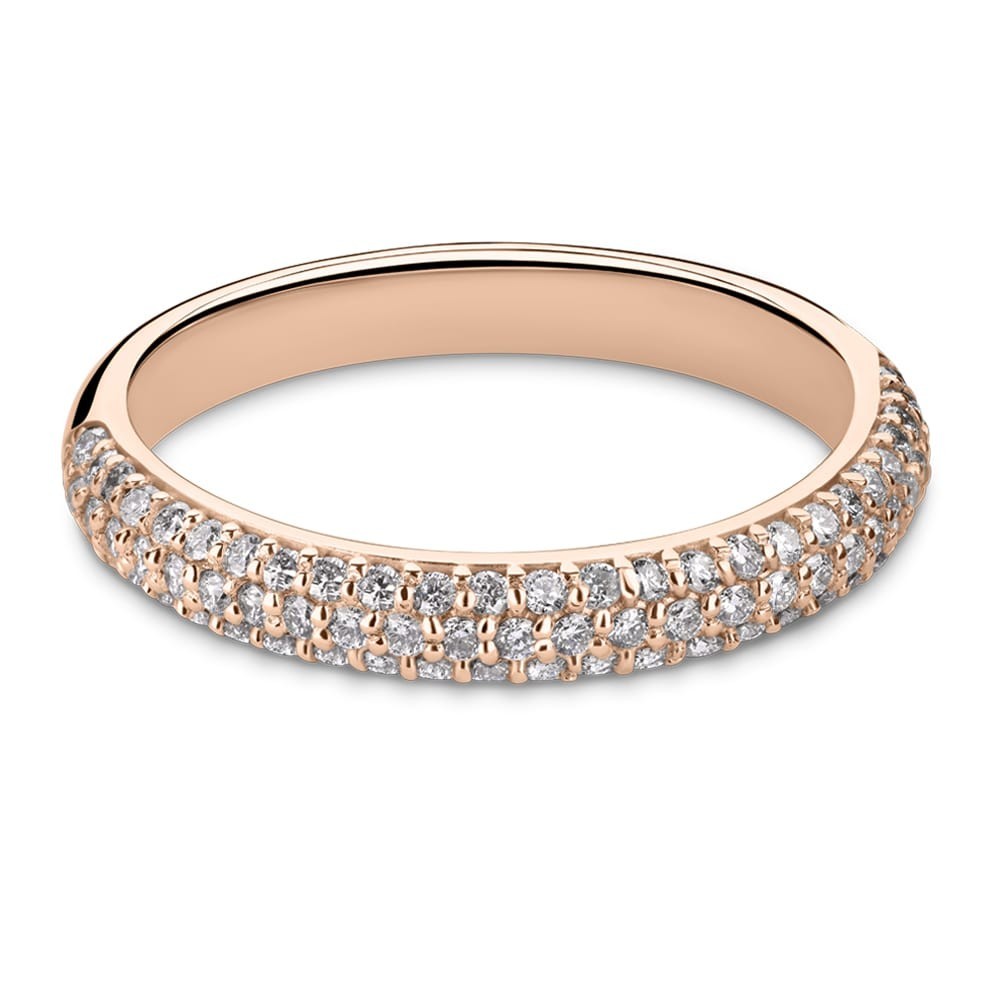Gold ring with brilliants "Diamond strip 75"