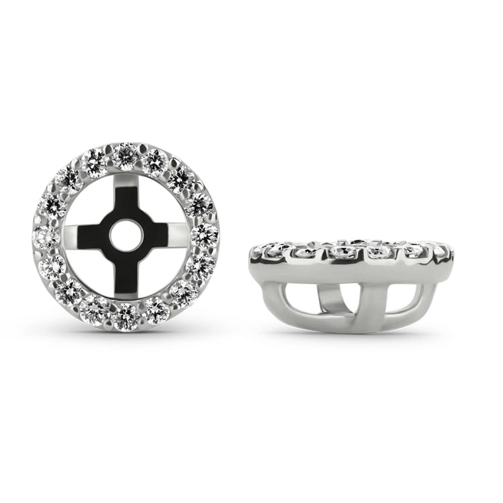 Gold earrings with brilliants "Elegance 28"
