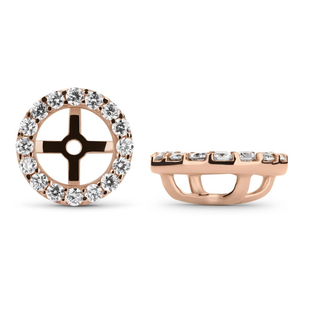 Gold earrings with brilliants "Elegance 36"