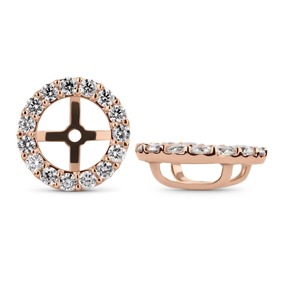 Gold earrings with brilliants "Elegance 39"