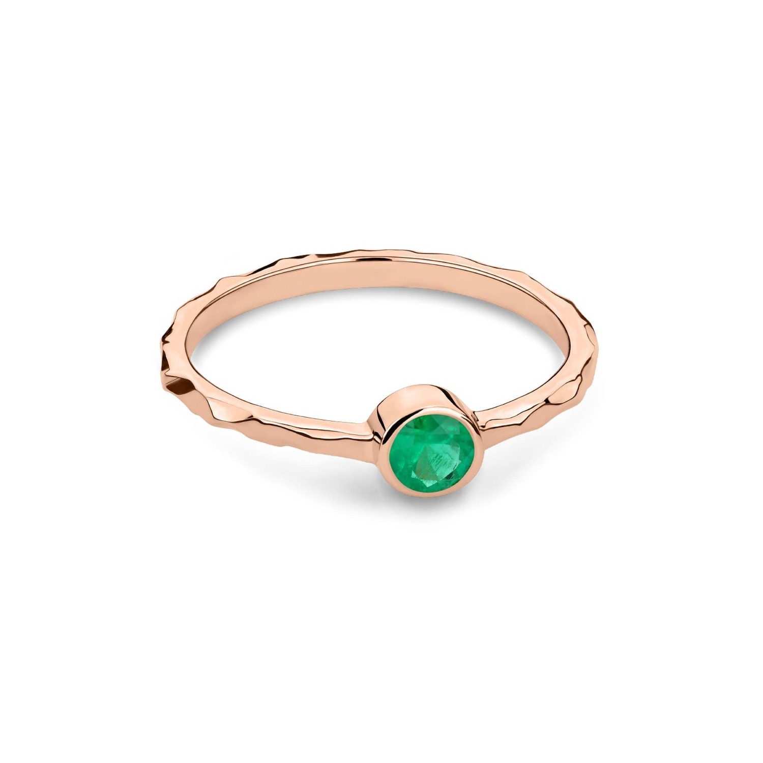 Engagement ring with gemstones "Emerald 116"