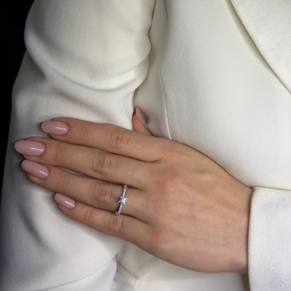 Engagment ring with brilliants "Intertwined destinies 37"