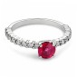 Engagement ring with gemstones "Ruby 25"