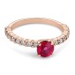 Engagement ring with gemstones "Ruby 27"