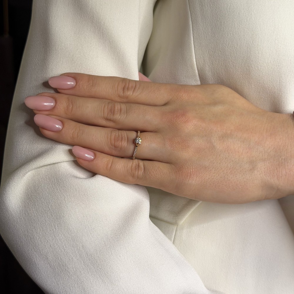 Engagment ring with brilliants "The only one 35"