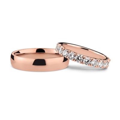 Golden wedding rings with diamonds "VMA 168"
