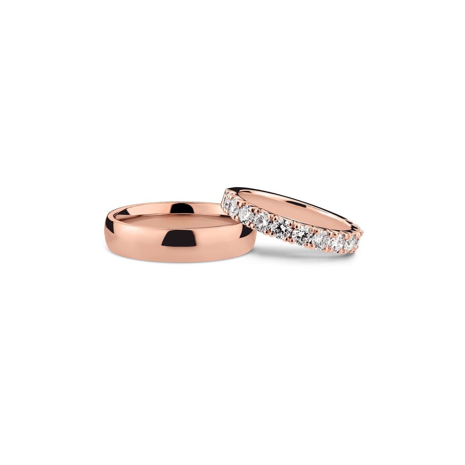 Golden wedding rings with diamonds "VMA 168"