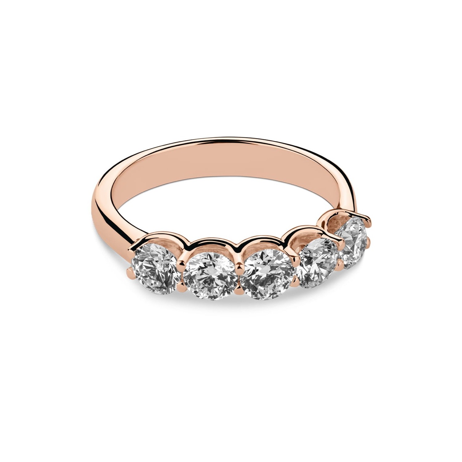 Gold ring with brilliants "Diamond strip 99"
