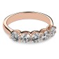 Gold ring with brilliants "Diamond strip 99"