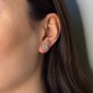 Gold earrings with brilliants "Elegance 31"