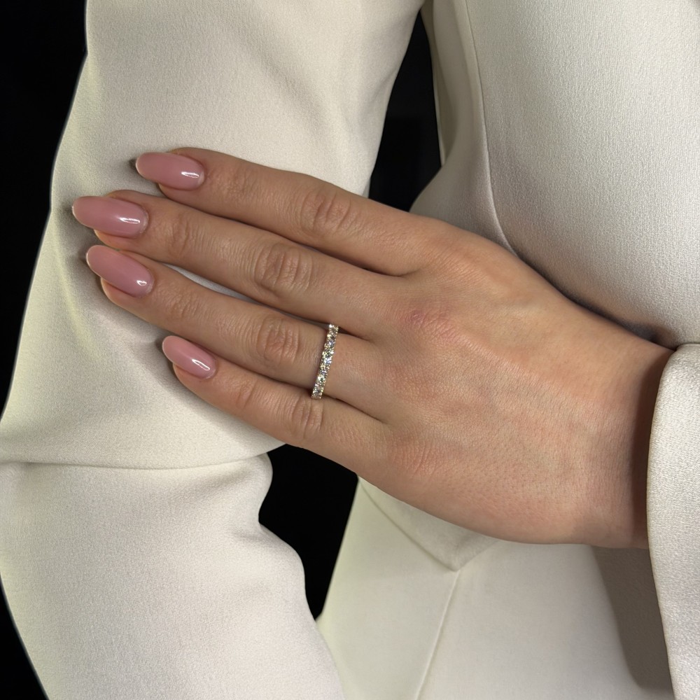 Gold ring with brilliants "Diamond strip 82"