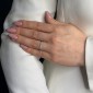 Gold ring with brilliants "Diamond strip 89"