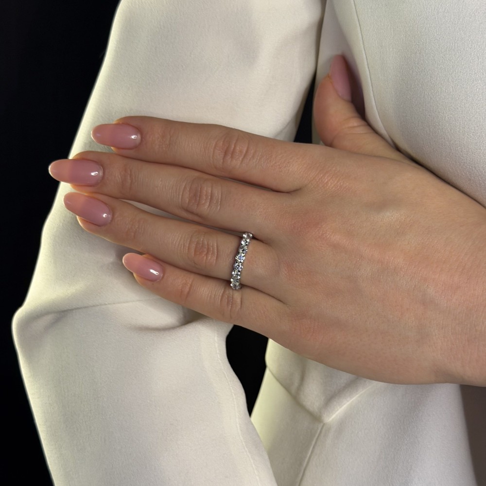 Gold ring with brilliants "Diamond strip 94"