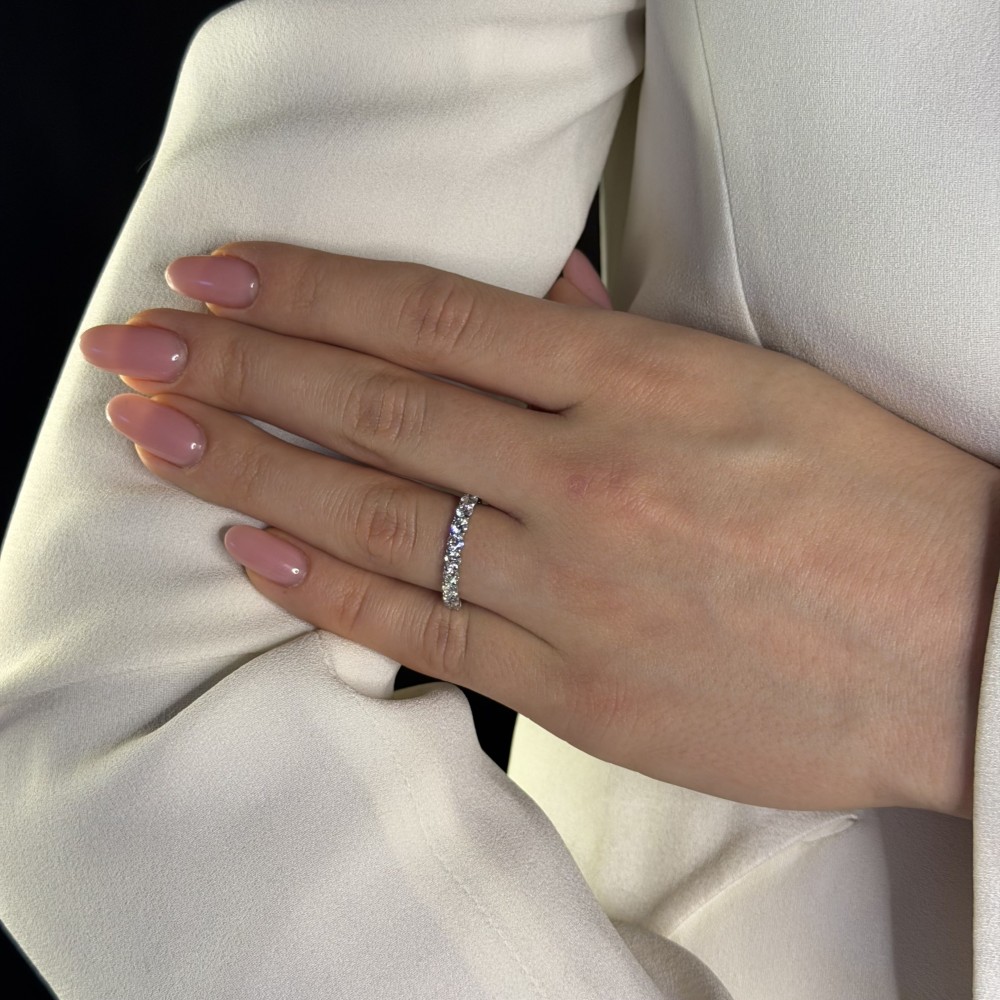 Gold ring with brilliants "Diamond strip 66"