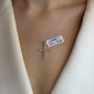 Gold pendant with brilliants "Diamond cross 1"