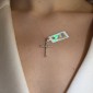 Gold pendant with diamonds "Diamond cross 8"
