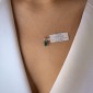 Gold pendant with gemstones "Emerald 112"
