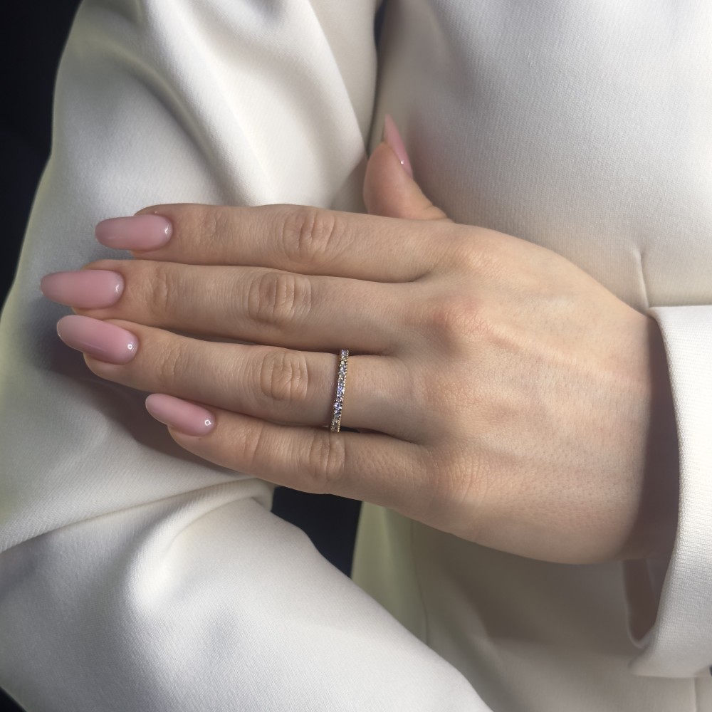 Golden wedding rings with diamonds "VMA 124"