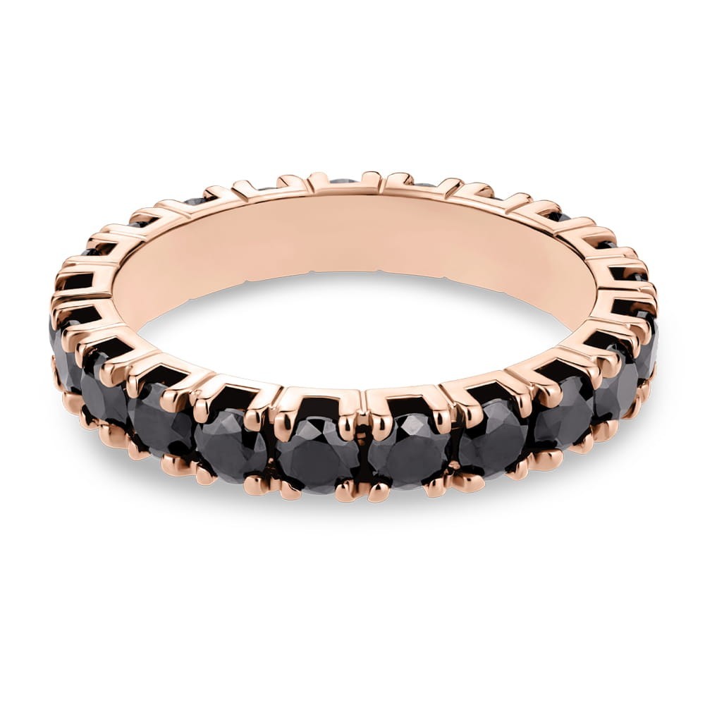 Gold ring with brilliants "Diamond strip 102"