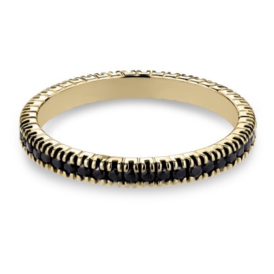 Gold ring with brilliants "Diamond strip 110"