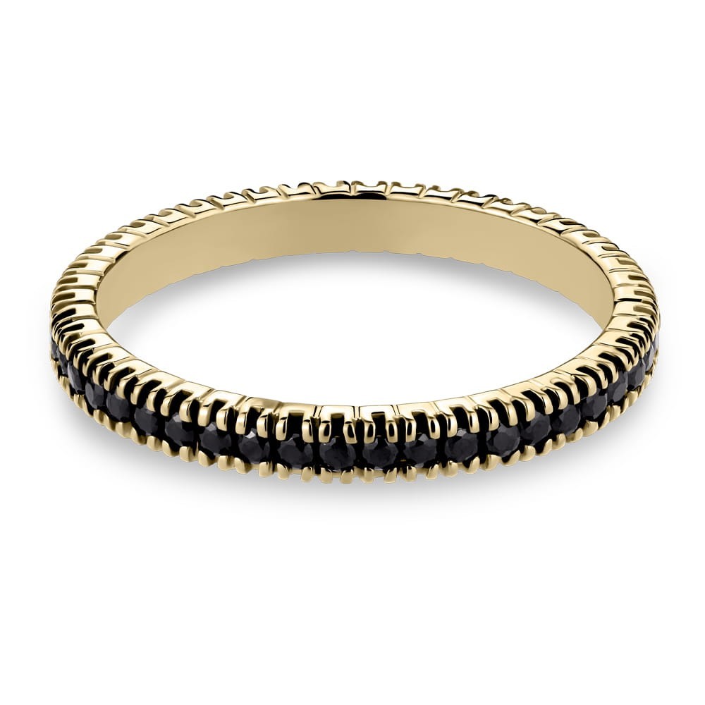Gold ring with brilliants "Diamond strip 110"