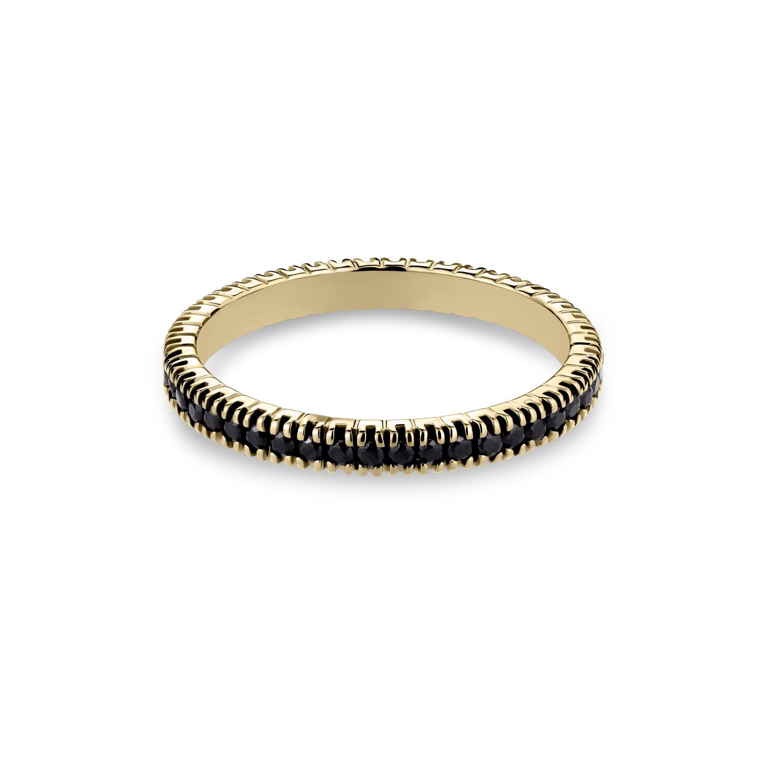 Gold ring with brilliants "Diamond strip 110"