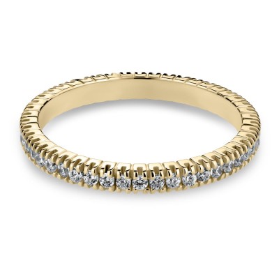 Gold ring with brilliants "Diamond strip 32"