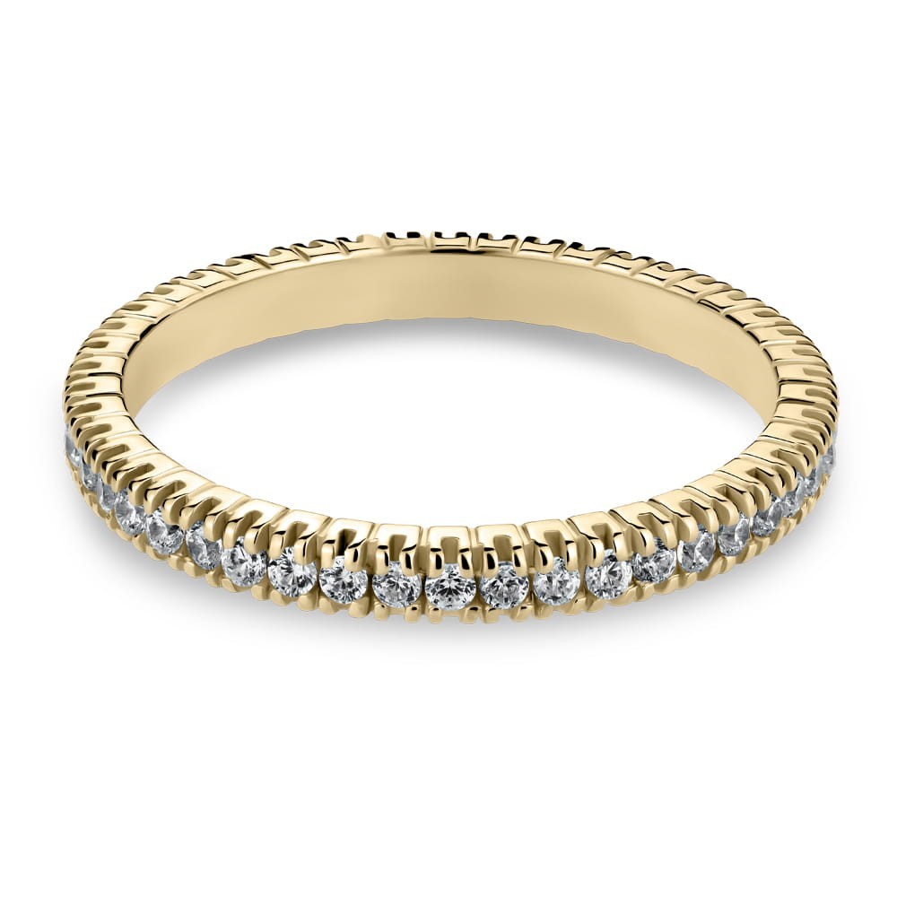 Gold ring with brilliants "Diamond strip 32"