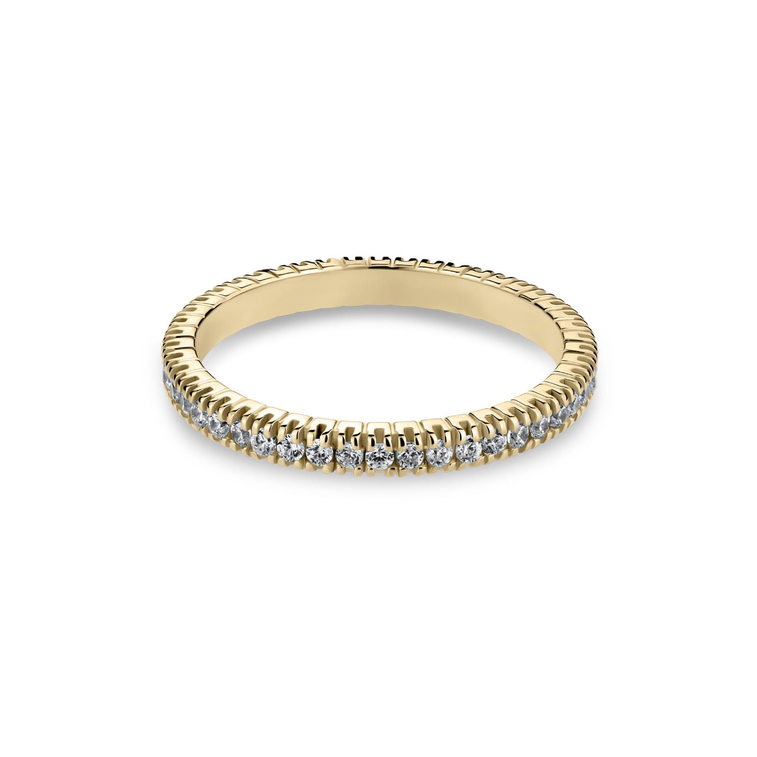 Gold ring with brilliants "Diamond strip 32"