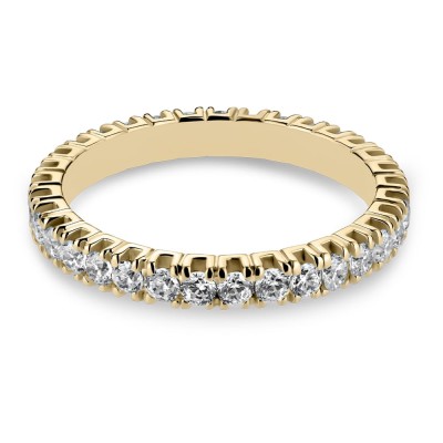 Gold ring with brilliants "Diamond strip 104"
