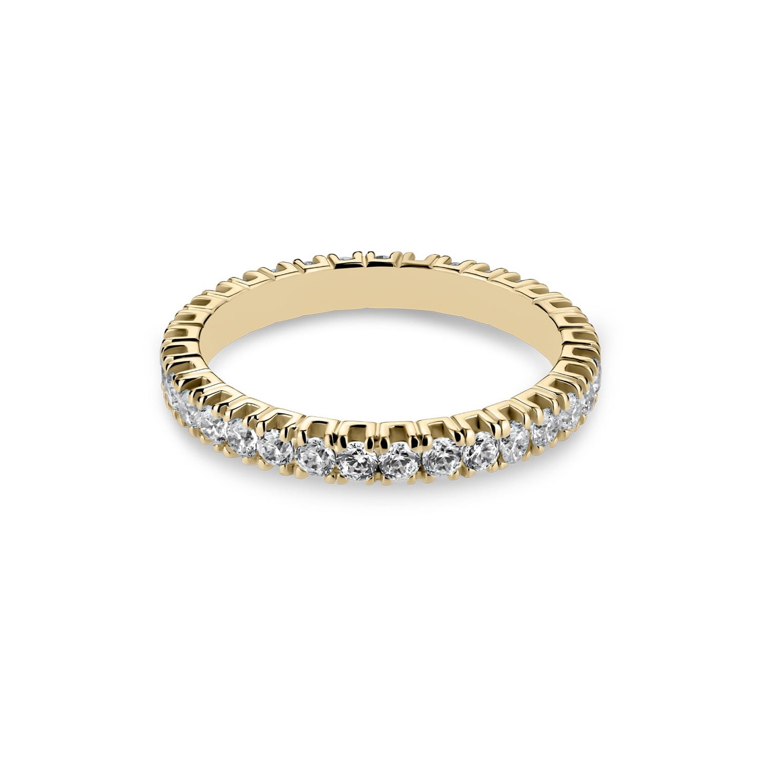Gold ring with brilliants "Diamond strip 104"