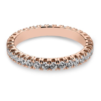 Gold ring with brilliants "Diamond strip 105"