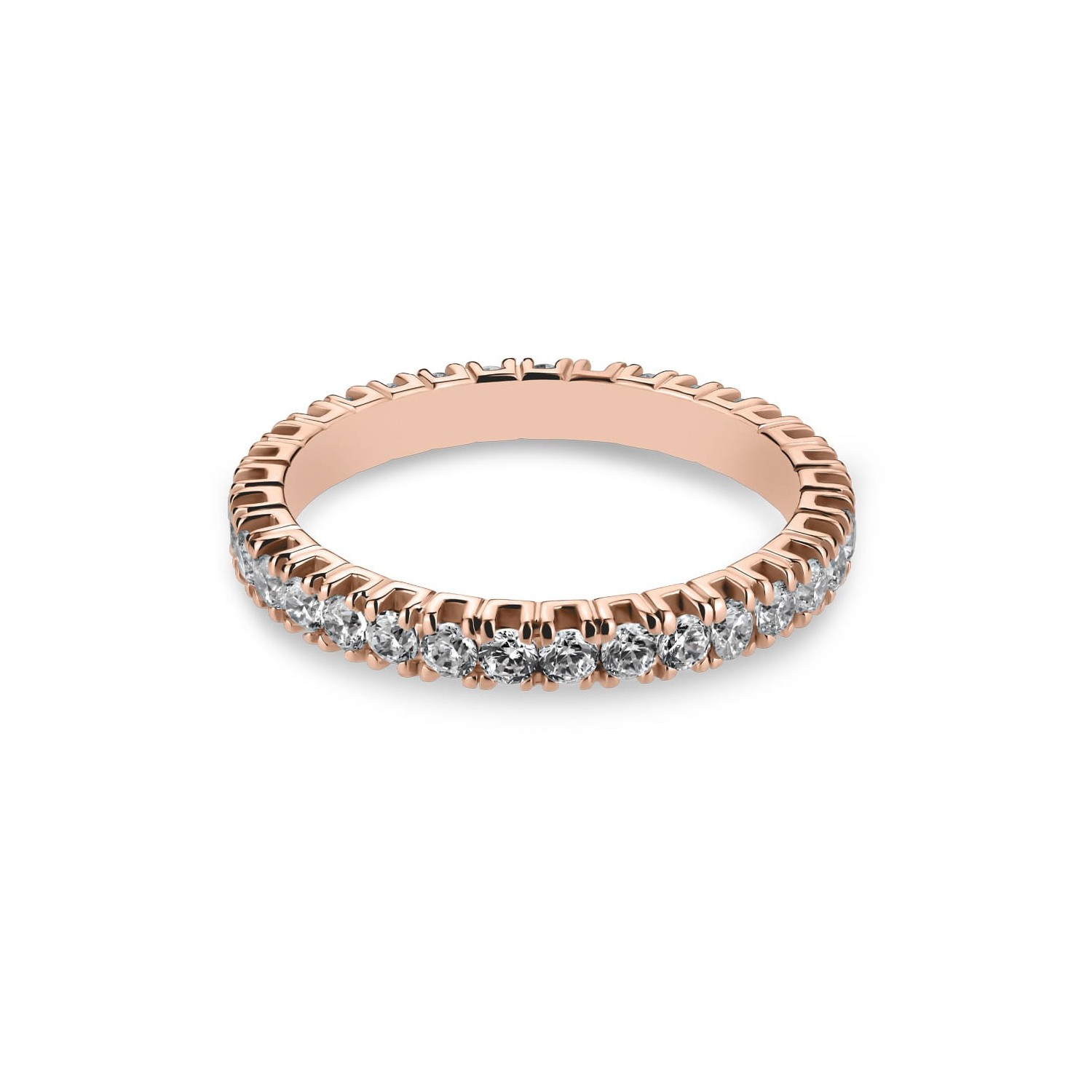Gold ring with brilliants "Diamond strip 105"