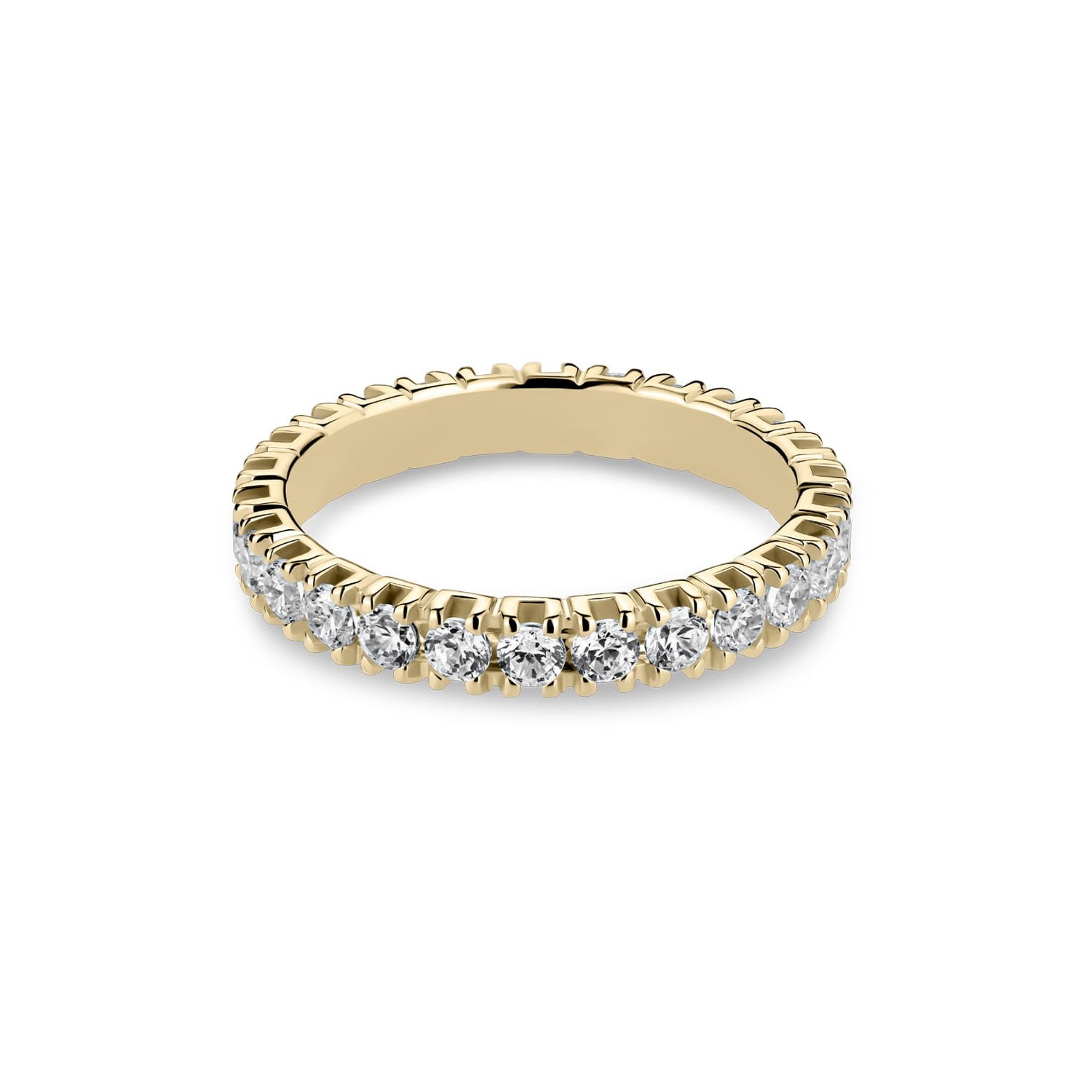 Gold ring with brilliants "Diamond strip 113"