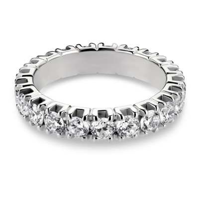 Gold ring with brilliants "Diamond strip 118"
