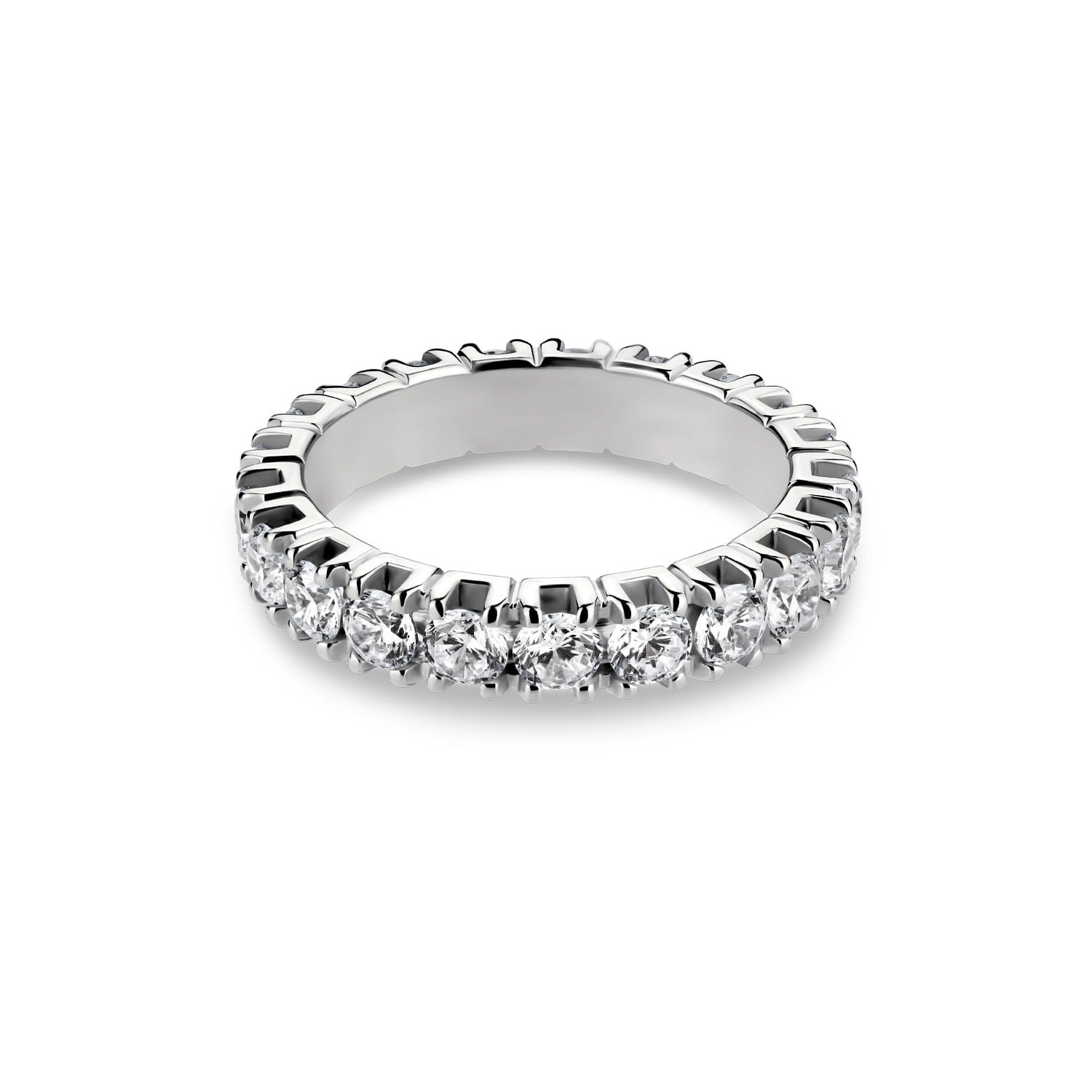 Gold ring with brilliants "Diamond strip 118"